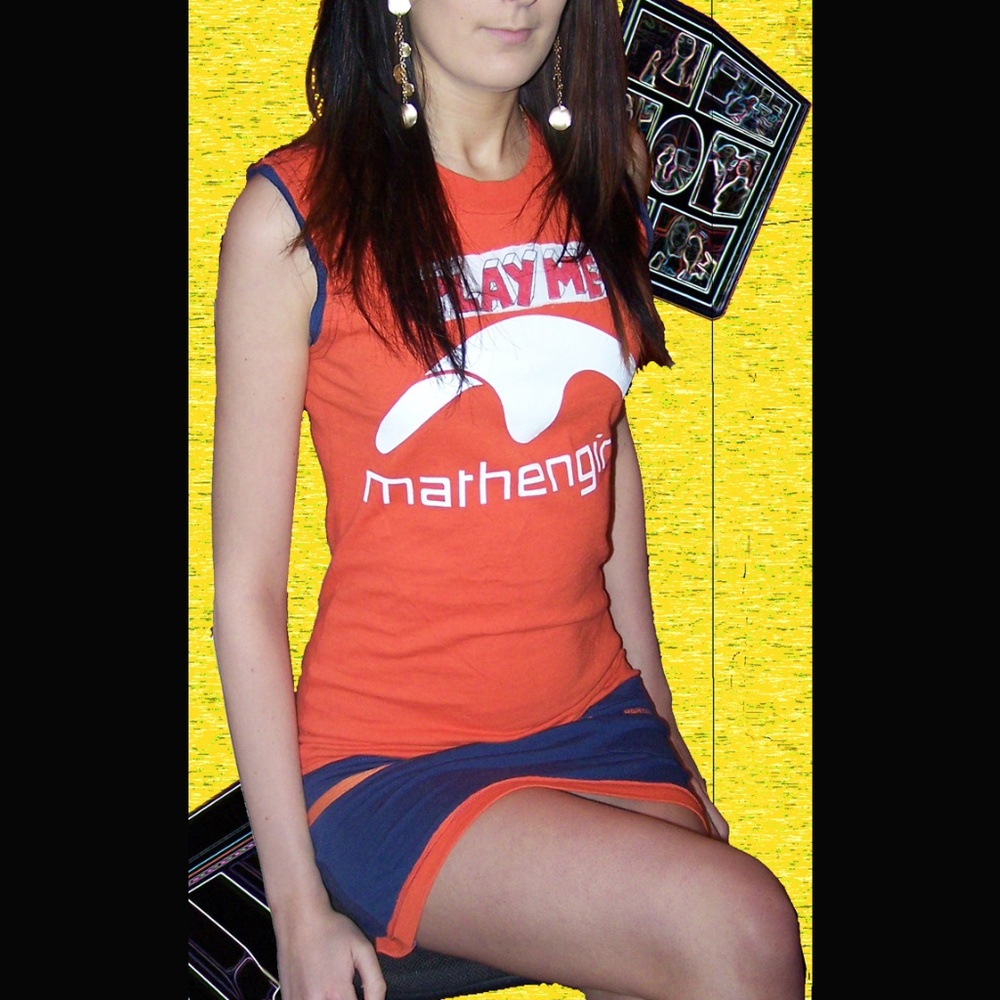 T-shirt Dress Made of 2 Fav recycled Tees.